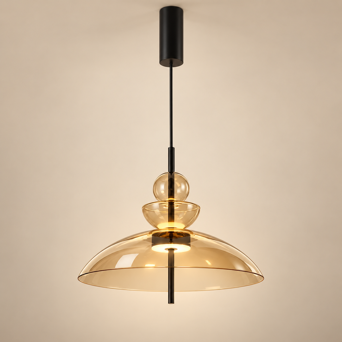 Velune Sculptural Glass Pendant Light