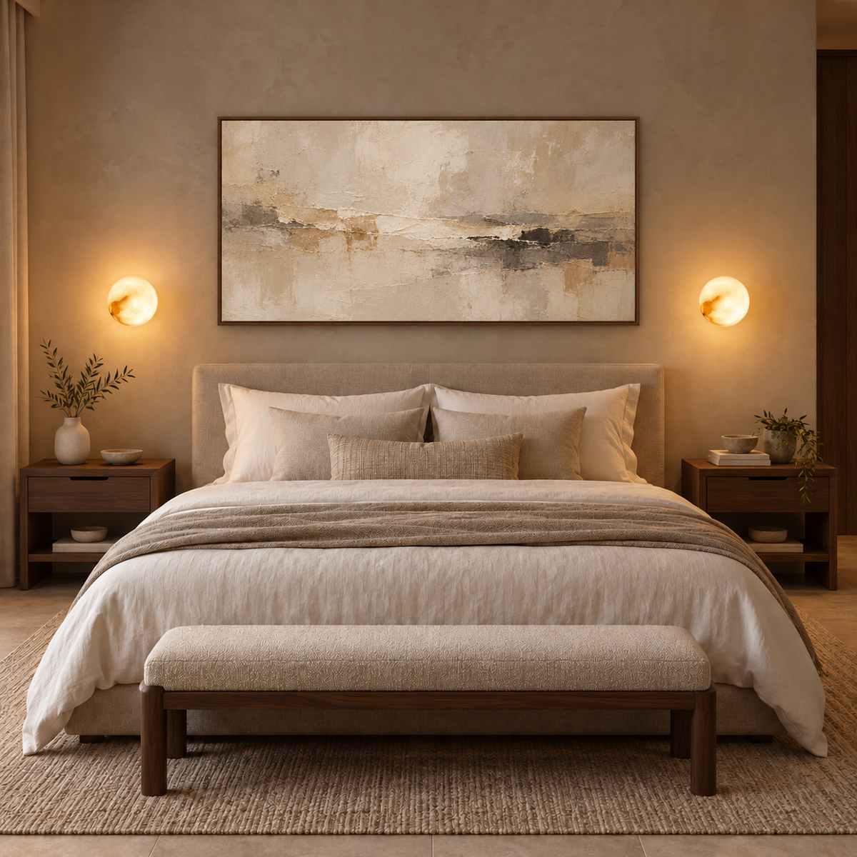 Alvara Alabaster Globe Wall Light