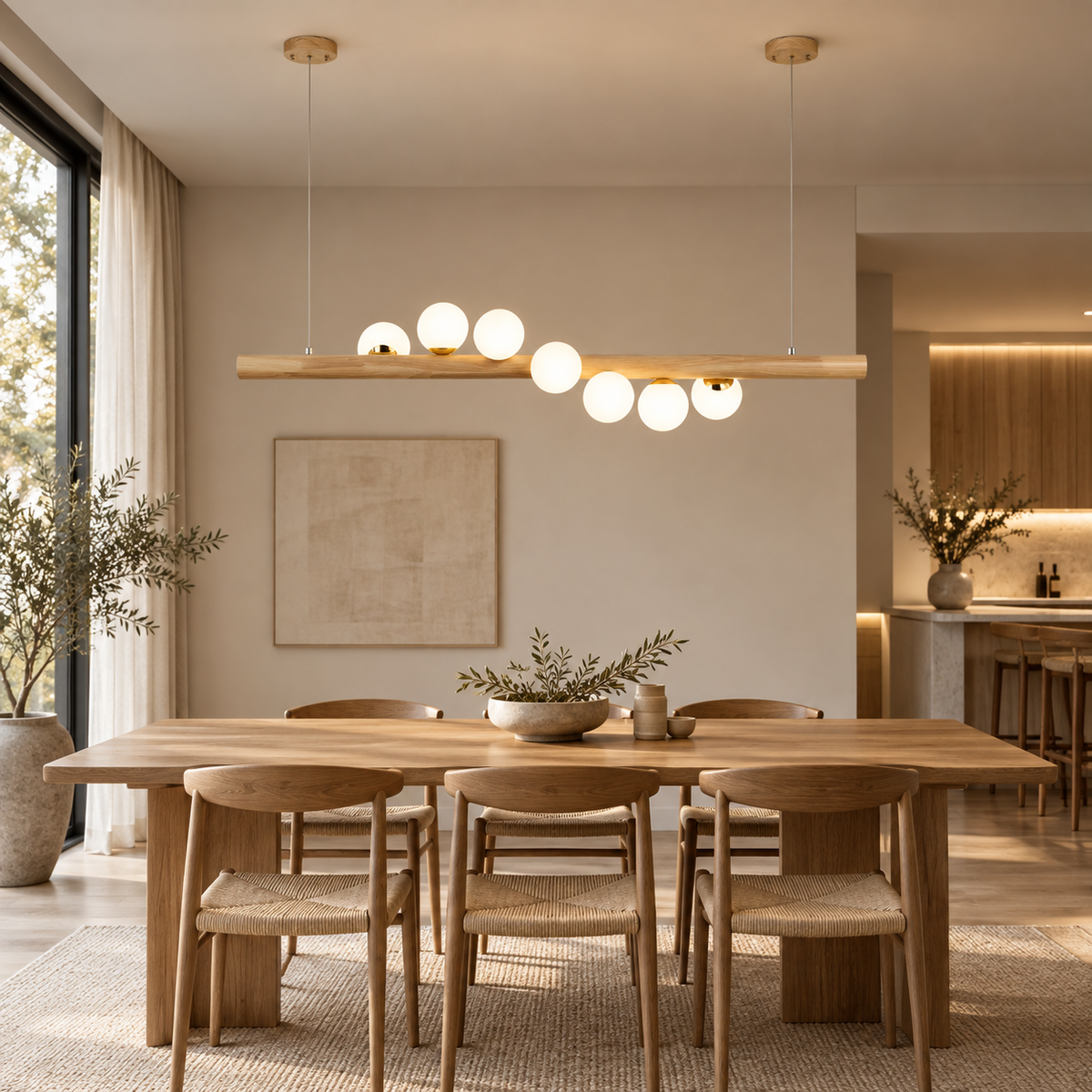 Walden Wood Globe Linear Pendant