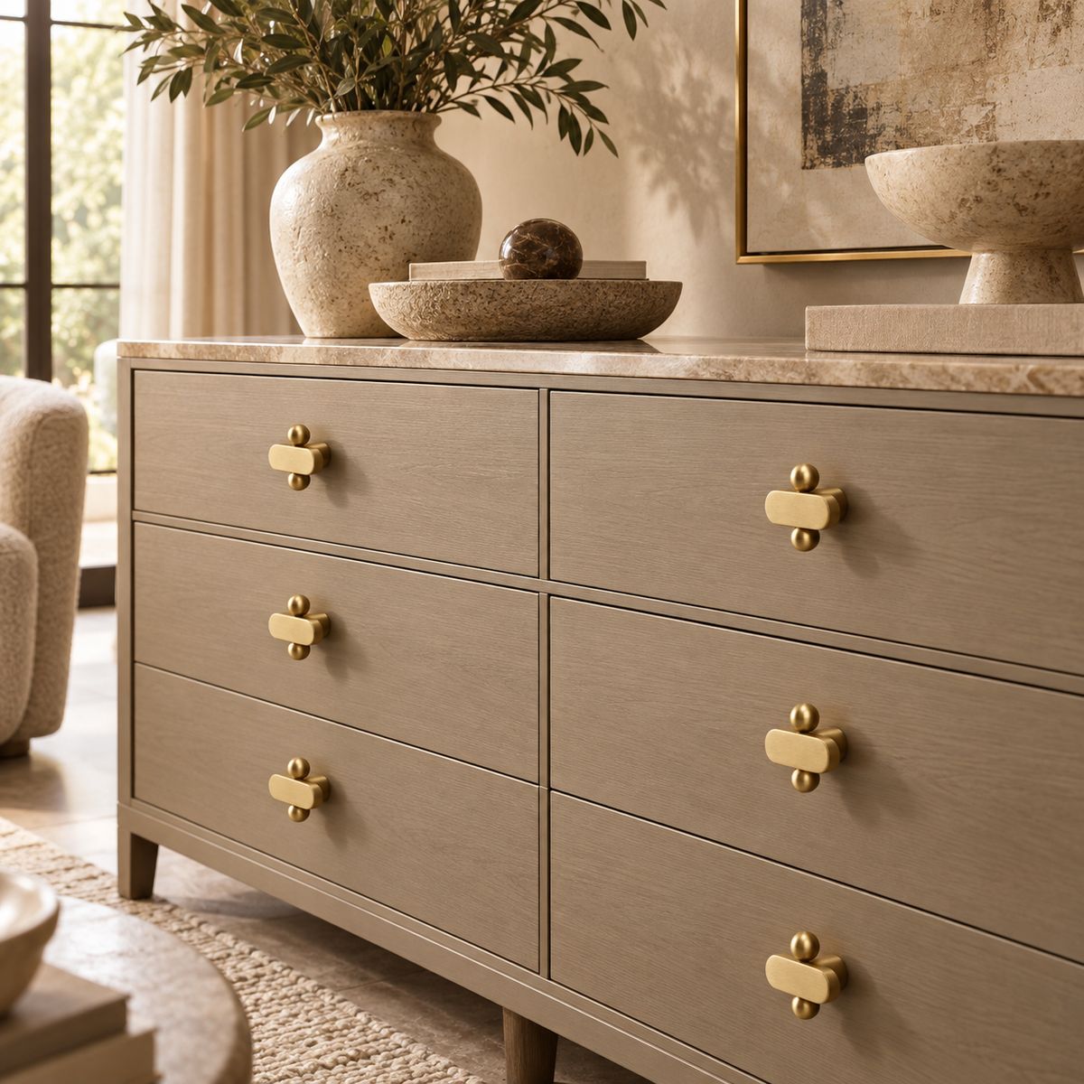 Aurielle Brass Drawer Knob