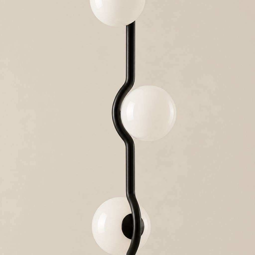 Modern Glass Ball Led Ceiling Chandelier Black Gold for Bedroom Living Dining Room Table Pendant Lamp Lusters Luminaire Lighting – black 3heads – metal frame and globe cradle detail
