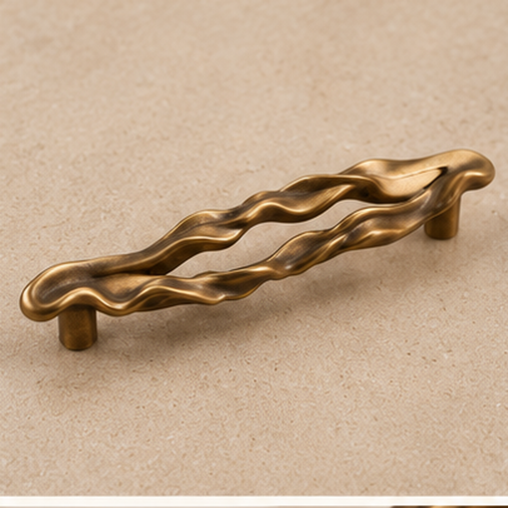Ondara Wave Pull – Antique Bronze – Beige studio product