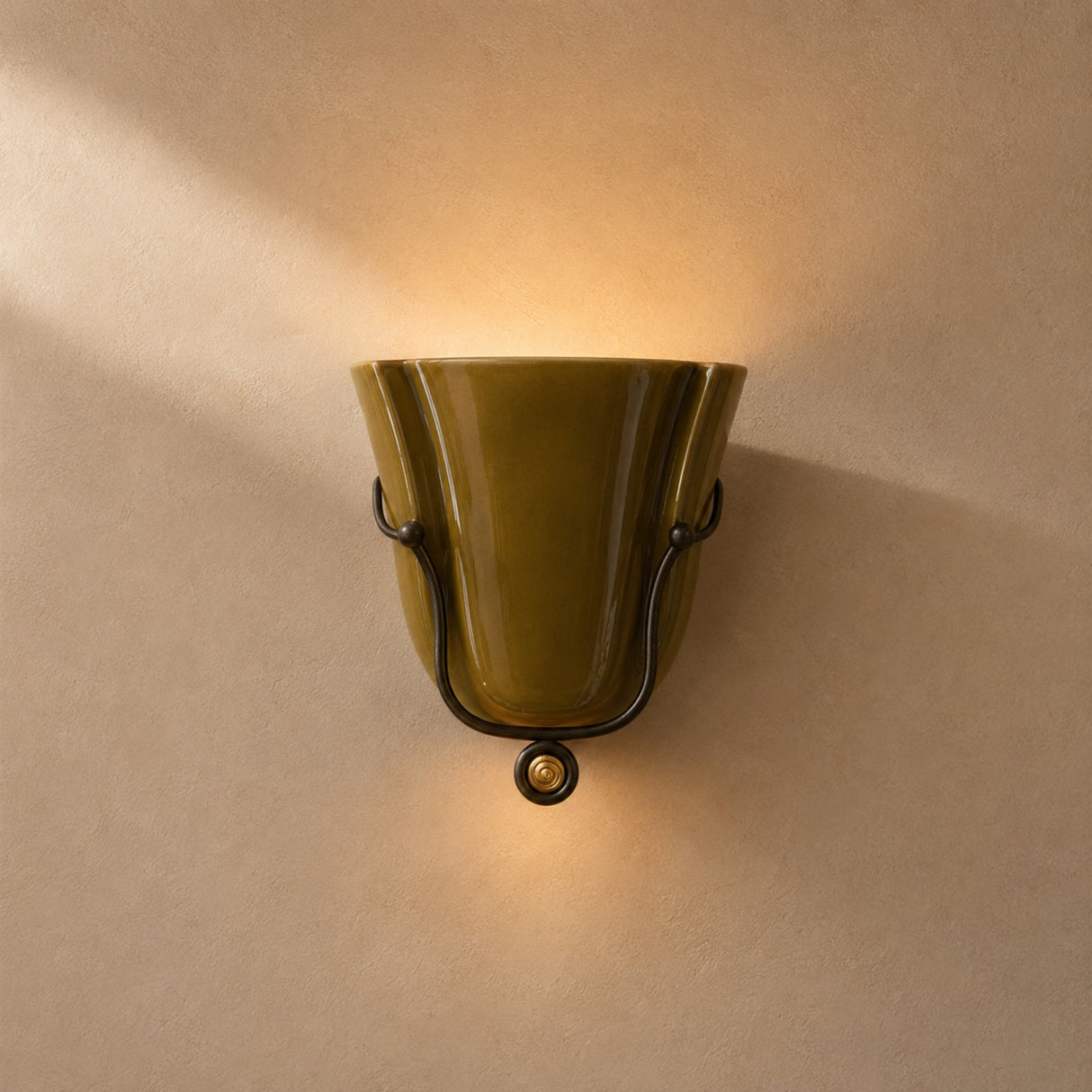Retro ceramic wall lamp generated product photo 3