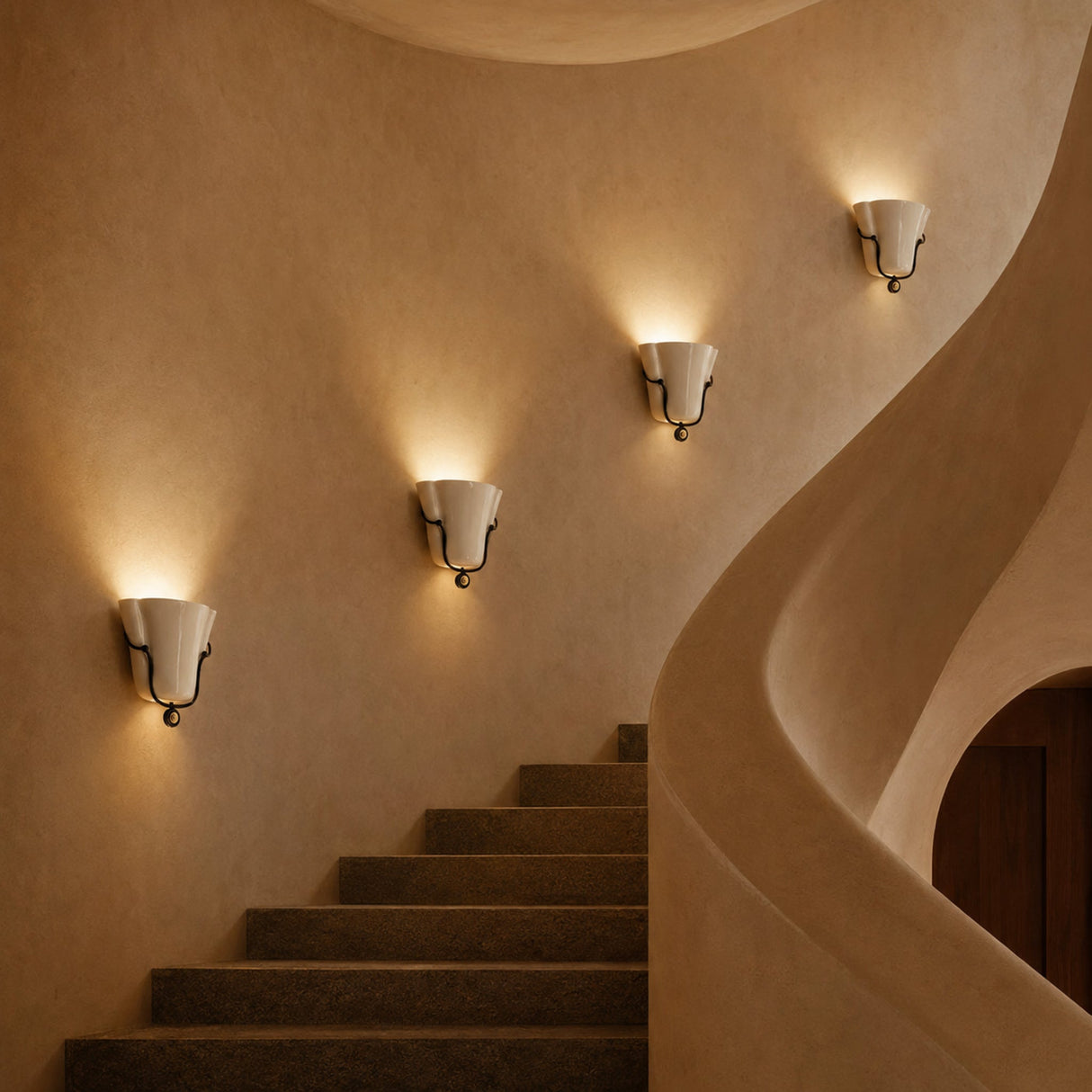 Retro ceramic wall lamp generated product photo 6
