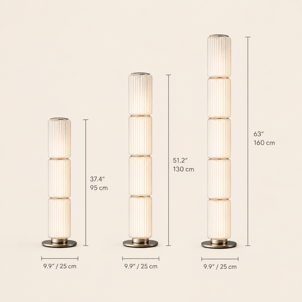 Astra Glass Floor Lamp, alternate product view
