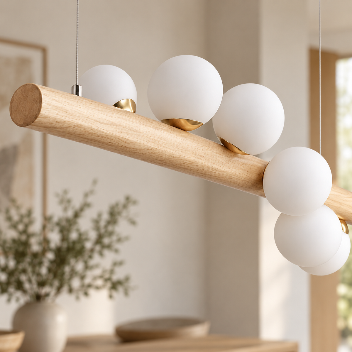 Walden Wood Globe Linear Pendant