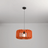Close-up of the Echo Felt Pendant Light – Modern Acoustic Noise-Reducing LED Chandelier showing iron texture and craftsmanship
