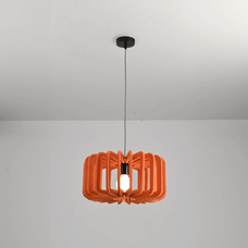 Close-up of the Echo Felt Pendant Light – Modern Acoustic Noise-Reducing LED Chandelier showing iron texture and craftsmanship