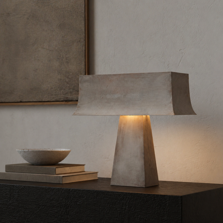 Aurélo Dome Silver Metal Table Lamp