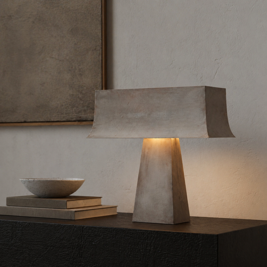 Aurélo Dome Silver Metal Table Lamp