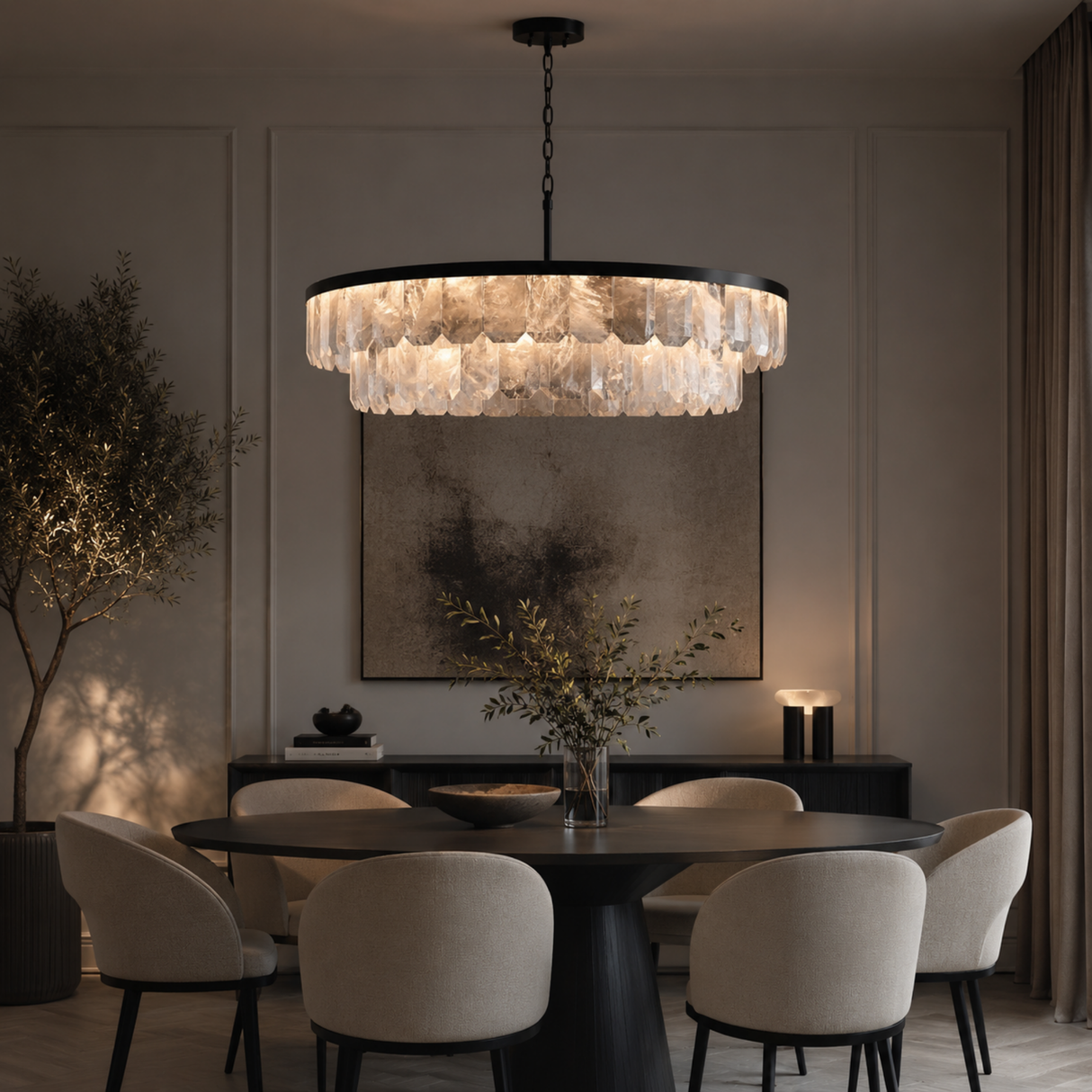 Atelier Velmora Crystal Ring Chandelier
