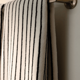 Striped Black & White Towel