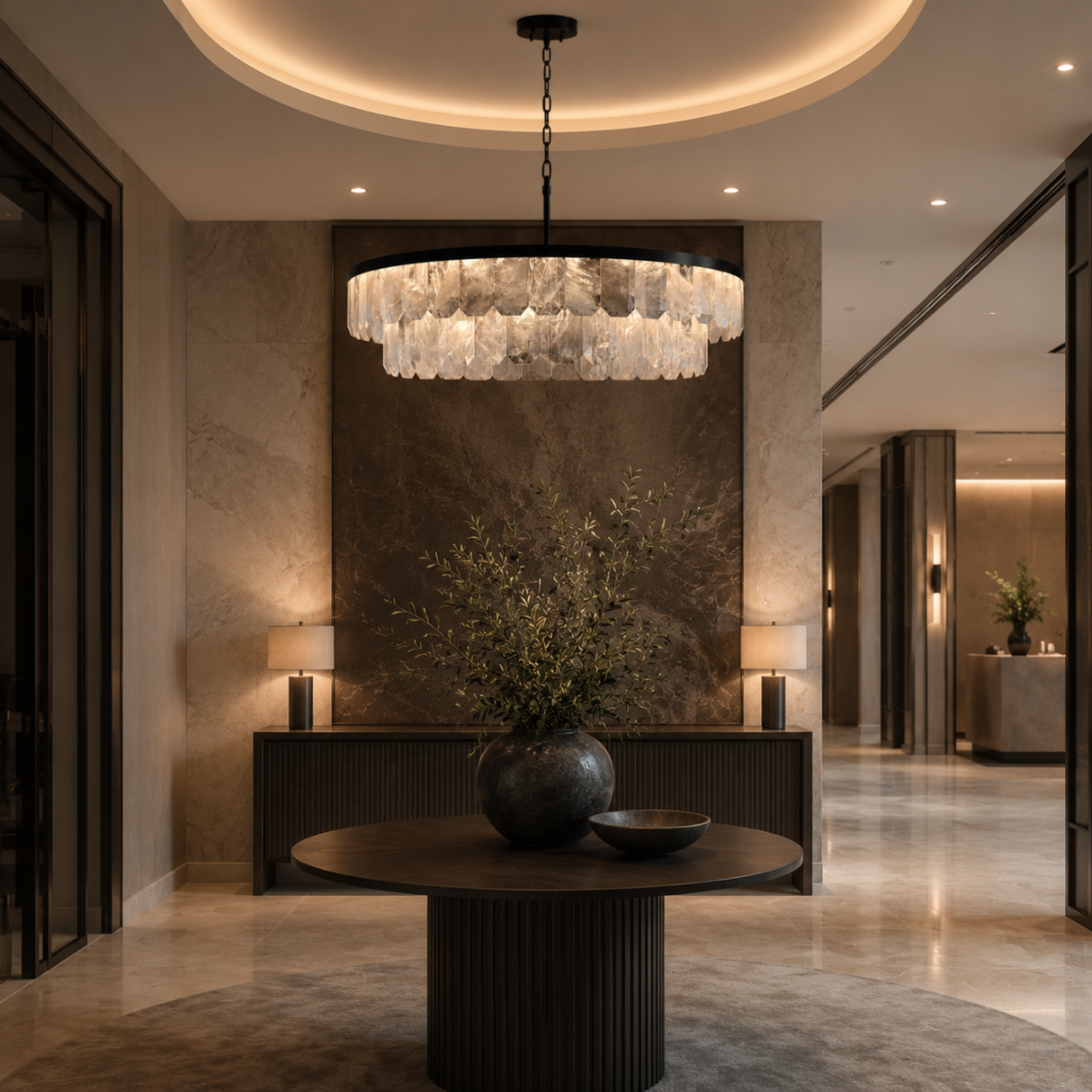 Atelier Velmora Crystal Ring Chandelier