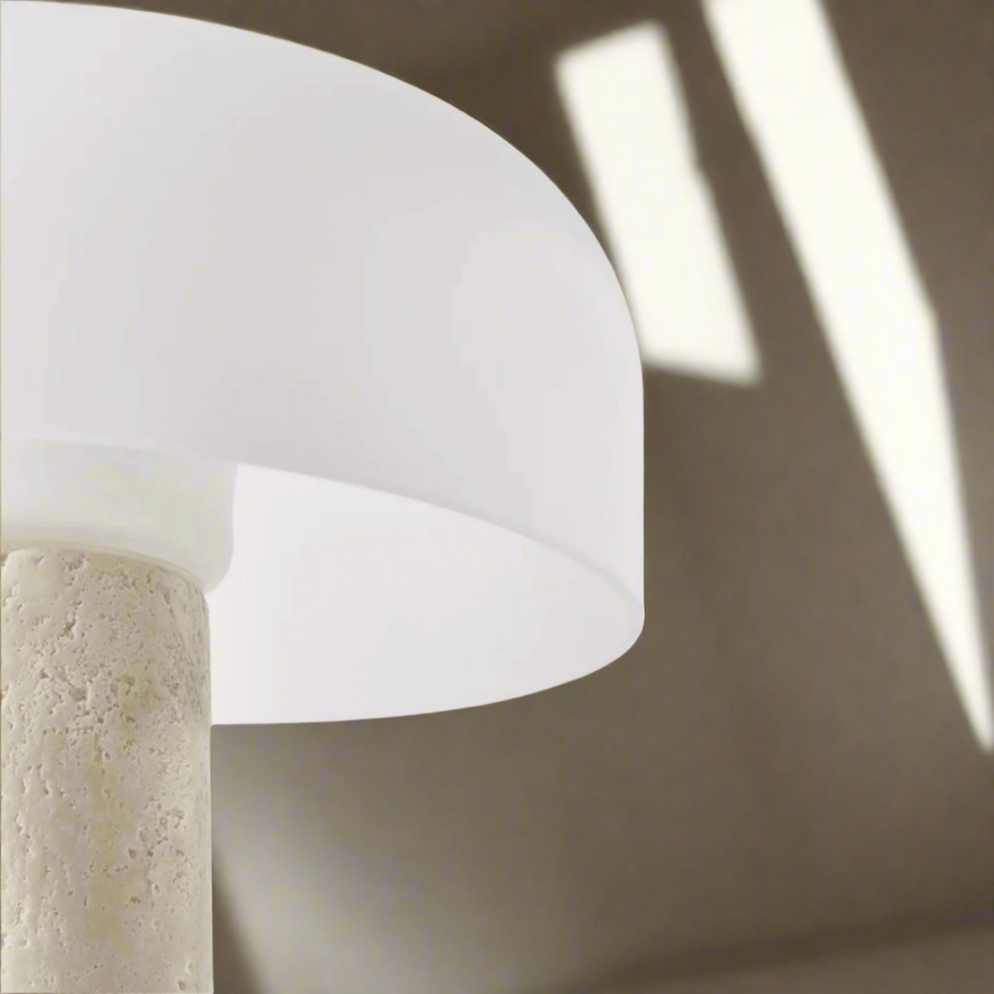 Luxury LED Mushroom Table Lamp with Marble Base close look of the top.