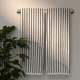 Two Striped Black & White Towel
