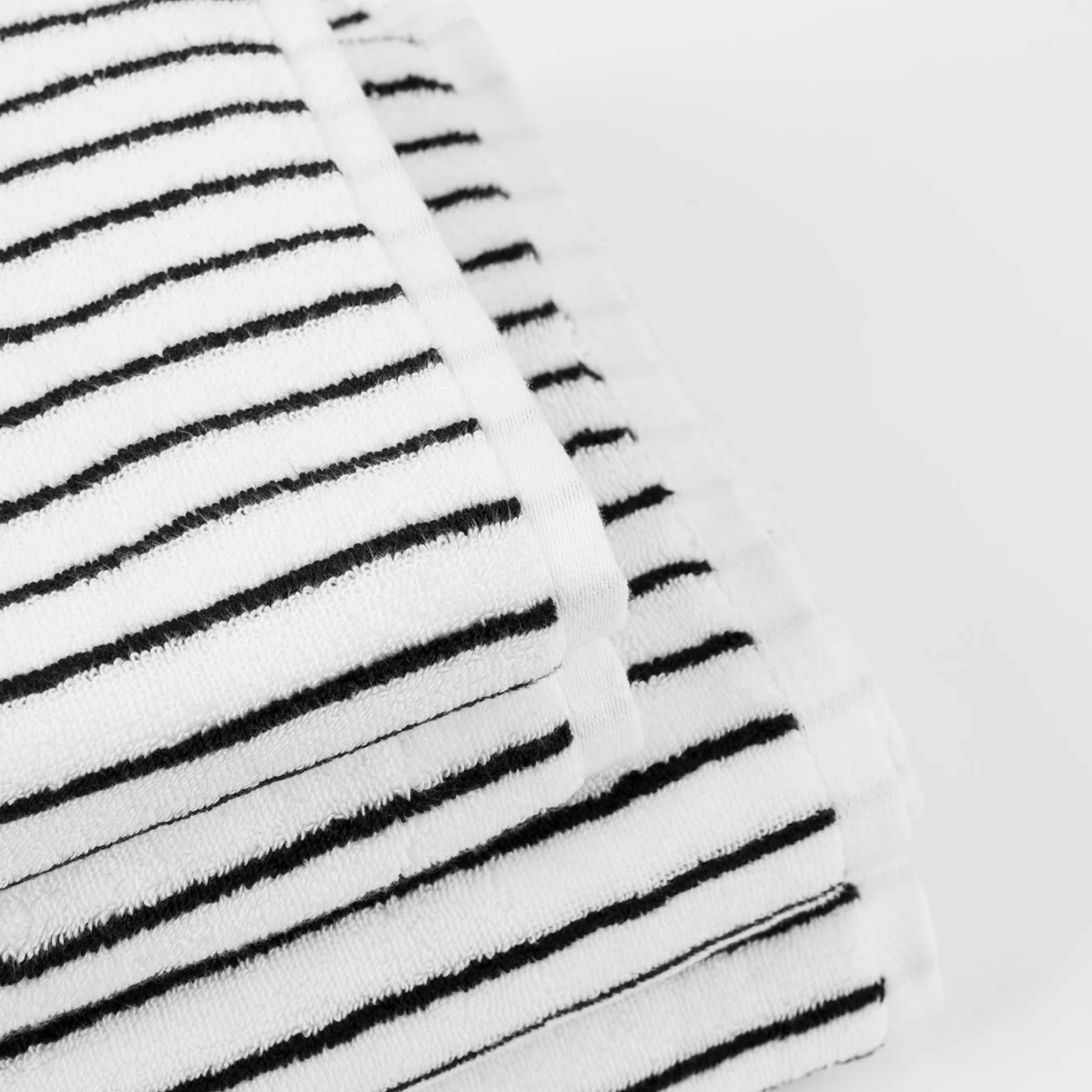 Striped Black & White Towel