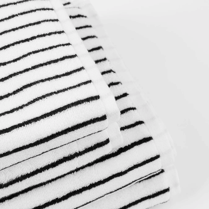 Striped Black & White Towel