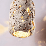 Lava stone with a warm glow on a soft background