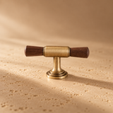 Aurewood Brass & Walnut Cabinet Handle