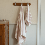 Pink & White Face and Bath towel Combo