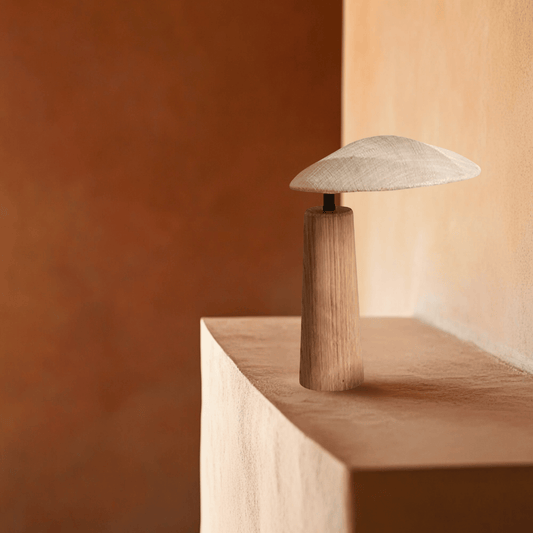 Vintage Solid Wood LED Table Lamp with Fabric Shade for Living Room, study and bedroom. 