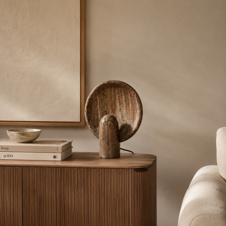 TerraCave Resin Lamp – Wabi-Sabi Stone Table Light