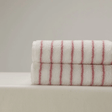Set of pink and white towels
