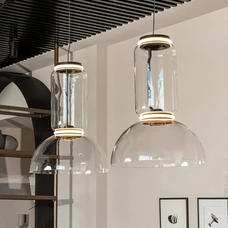 LumaDome Glass Pendant Light — modern pendant light by Baskoraa