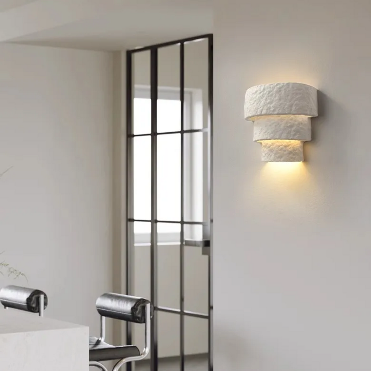Éclat Wall Lamp – Minimalist French Gypsum Light Fixture.
