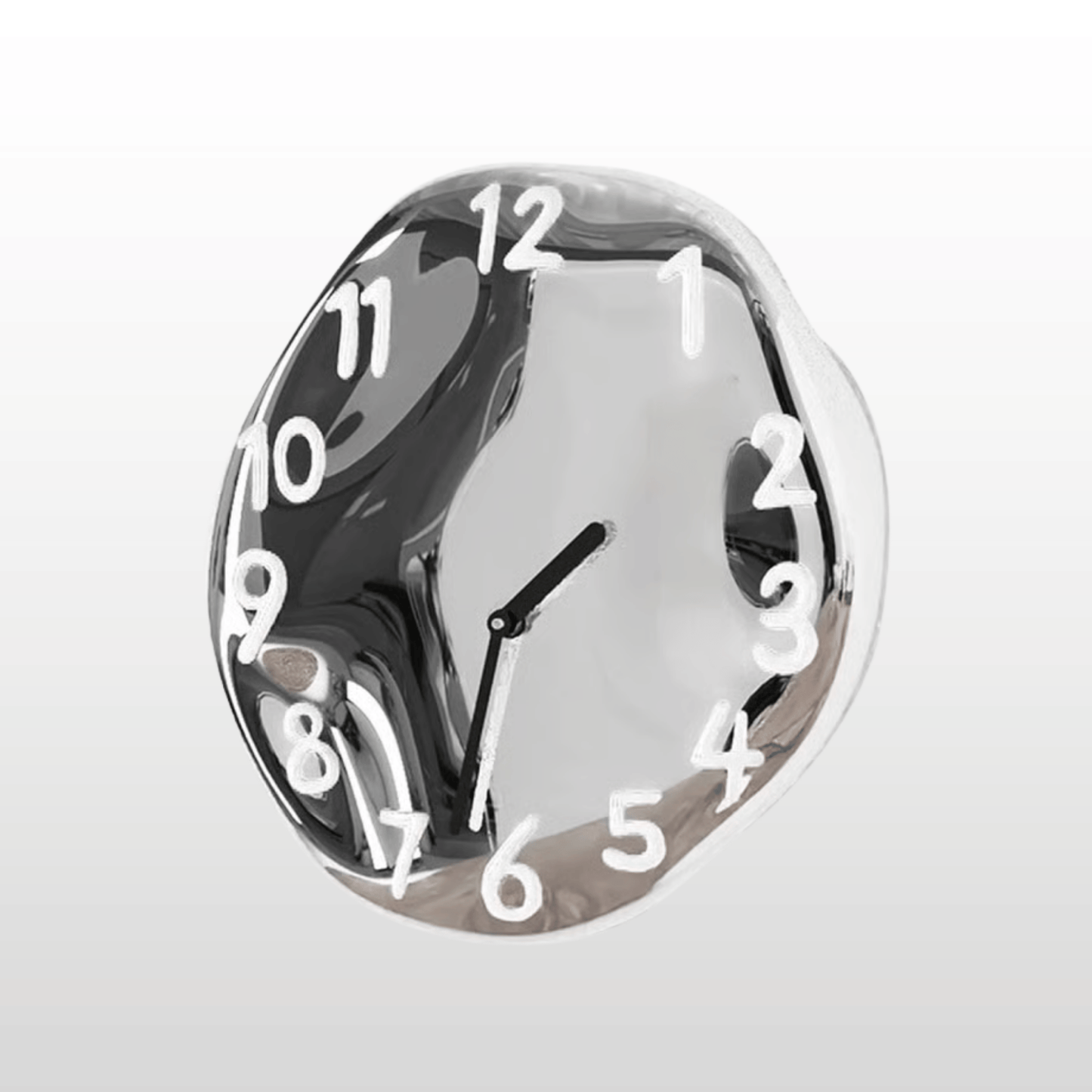 LumoTime Chrome Ceramic Wall Clock