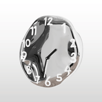 LumoTime Chrome Ceramic Wall Clock