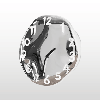 LumoTime Chrome Ceramic Wall Clock