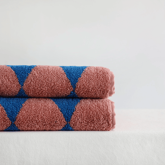 Blue Diamond Cotton Face and bath Towels set