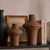 Rustic Terra Plaid Vase – Handcrafted Ceramic Art Décor