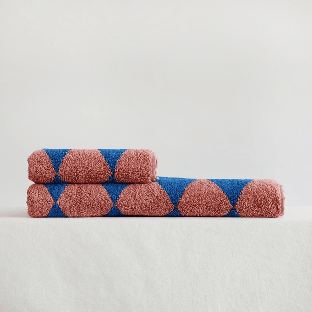 Blue Diamond Cotton Face and bath Towels set