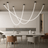 LinéaFlex LED Pendant Light – Nordic Flexible Tube Chandelier styled in a dining room — nordic interior by Baskoraa