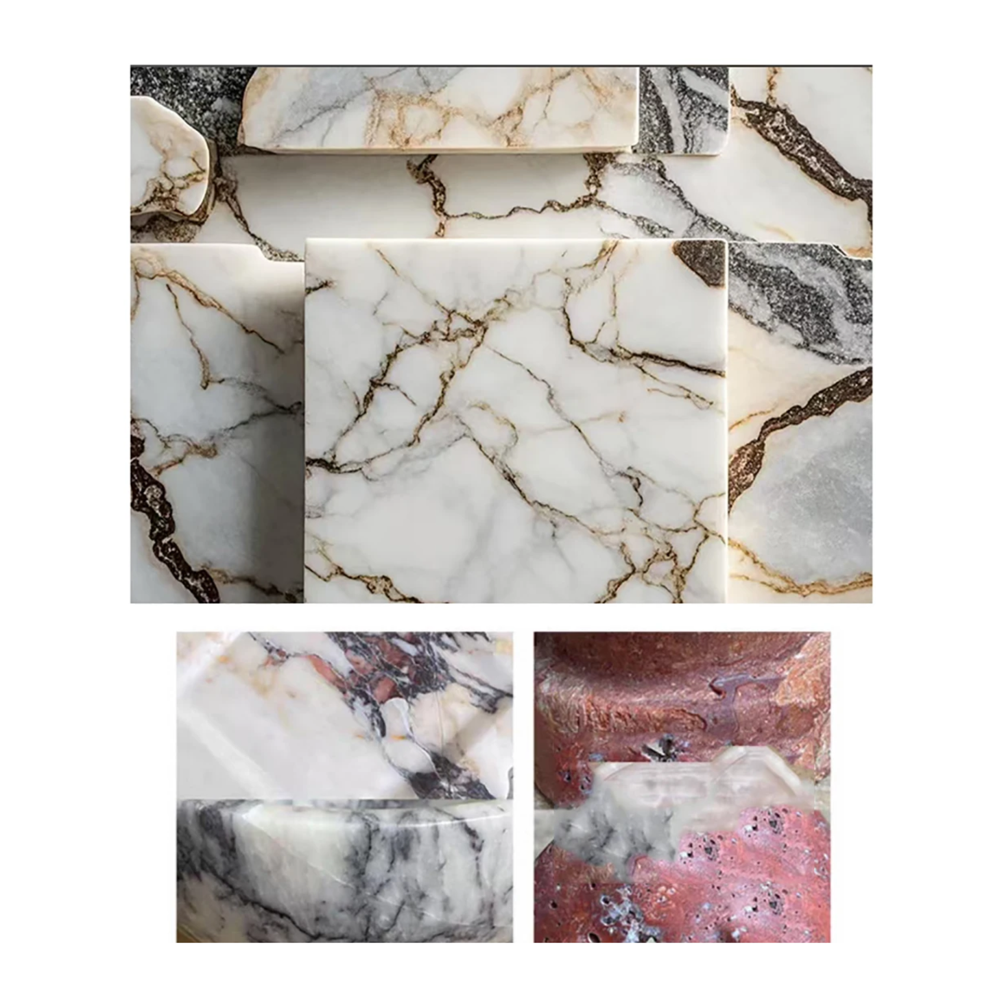 Bulgari Red Marbella Wall Sconce – Natural Marble Luxury Wall Light