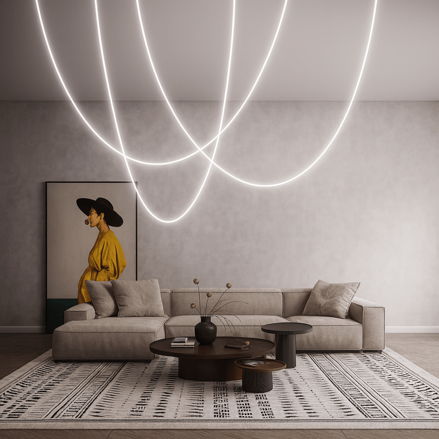 LinéaFlex LED Pendant Light – Nordic Flexible Tube Chandelier