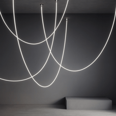 LinéaFlex LED Pendant Light – Nordic Flexible Tube Chandelier — nordic pendant light by Baskoraa