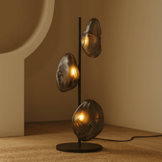 Auralis Glass Table Lamp – Modern Artistic LED | Baskoraa