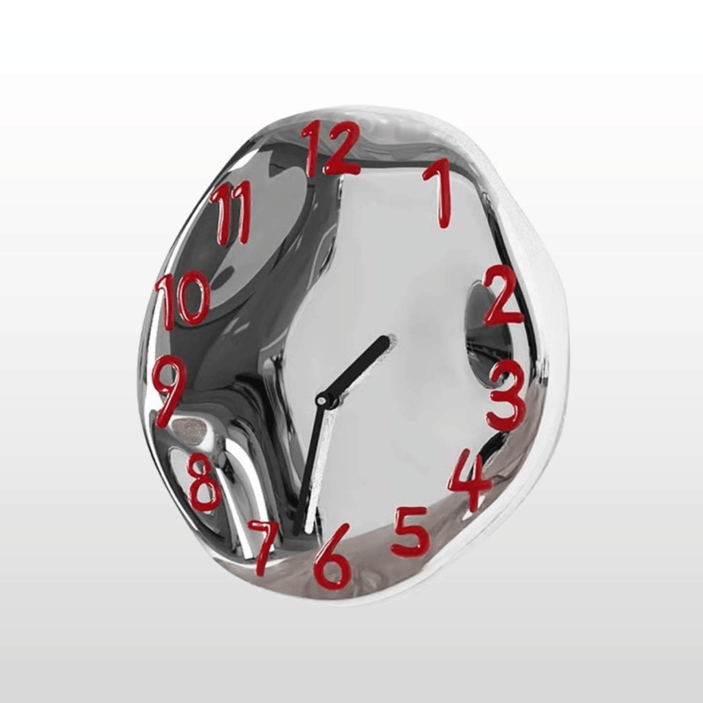 LumoTime Chrome Ceramic Wall Clock