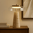 Lunara Travertine Glass Table Lamp | Baskoraa