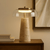 Lunara Travertine Glass Table Lamp