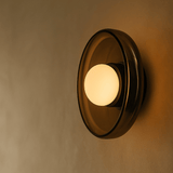 French Designer Medieval Cream Glass Wall Lamp LED E27, elegant lighting for kitchens and dining rooms by FANZHI.