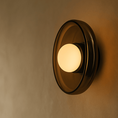 French Designer Medieval Cream Glass Wall Lamp LED E27, elegant lighting for kitchens and dining rooms by FANZHI.