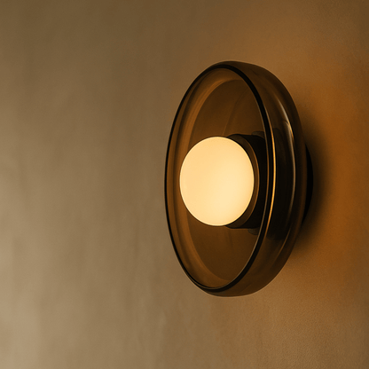 French Designer Medieval Cream Glass Wall Lamp LED E27, elegant lighting for kitchens and dining rooms by FANZHI.
