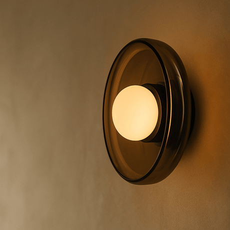 French Designer Medieval Cream Glass Wall Lamp LED E27, elegant lighting for kitchens and dining rooms by FANZHI.