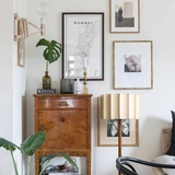 Hikari Pleated Wooden Floor Lamp