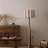 Hikari Pleated Wooden Floor Lamp