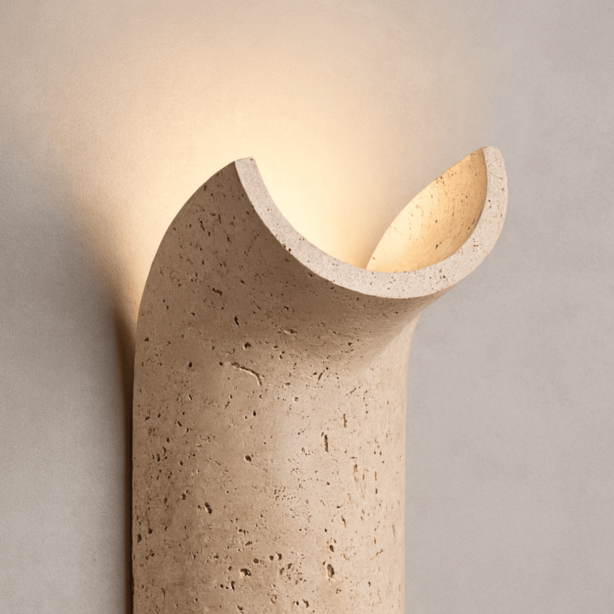 Beige Aurelian Travertine Wall Lamp